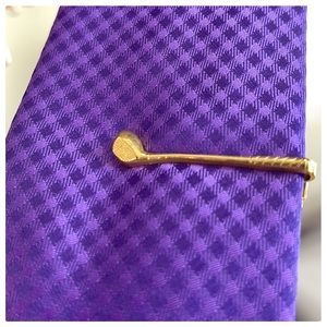 💕Beautiful Vintage Gold Tone Golf Club Driver Tie Clip💕